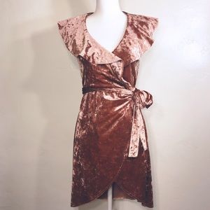 Forever 21 | New Dusty Rose Crossbody Velvet Dress